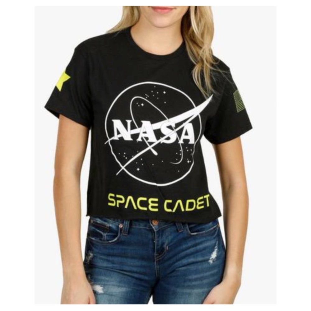 NASA Space Cadet Graphic T-Shirt L (Juniors) NWOT